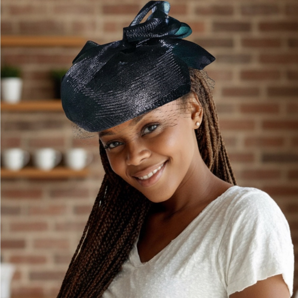 Vintage Sunday Meeting Derby Hat Black